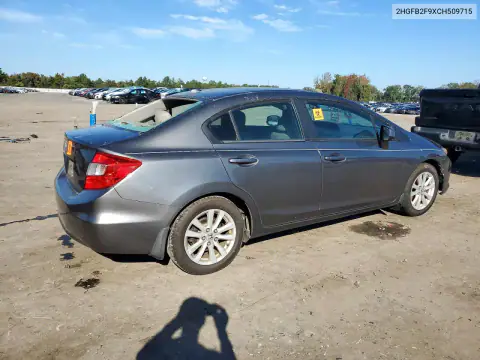 2HGFB2F9XCH509715 — 2012 Honda Civic, фото 3 с аукциона Copart 21.10.2026, Передняя часть