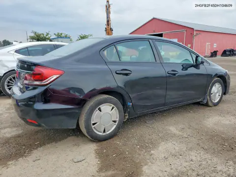 2013 Honda Civic Lx VIN 2HGFB2F45DH104609 фото 3