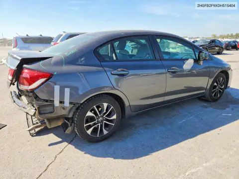 2013 Honda Civic Exl VIN 2HGFB2F9XDH515404 фото 3