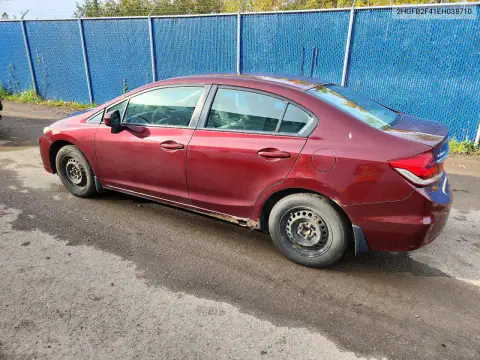 2HGFB2F41EH038710 — 2014 Honda Civic, photo 2 from Copart, Mechanical damage