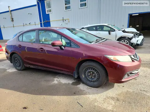 2HGFB2F41EH038710 — 2014 Honda Civic, photo 4 from Copart, Mechanical damage