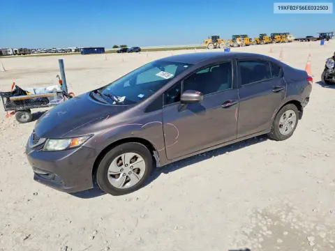2014 Honda Civic Lx VIN 19XFB2F56EE032503 фото 1
