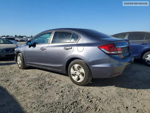 2015 Honda Civic Lx VIN 2HGFB2F55FH543255 фото 2