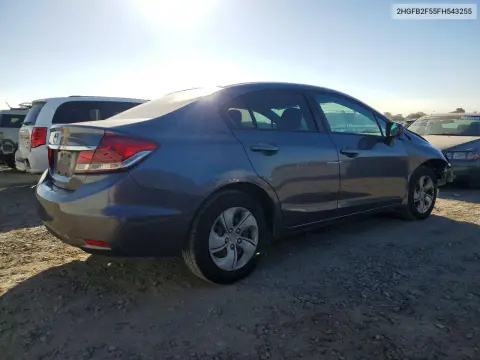 2015 Honda Civic Lx VIN 2HGFB2F55FH543255 фото 3