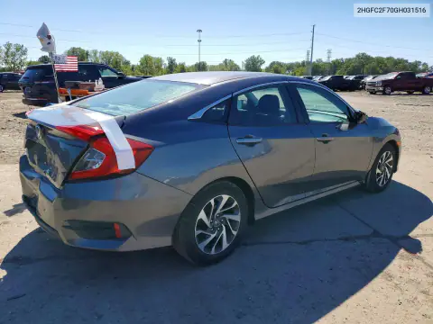 2HGFC2F70GH031516 — 2016 Honda Civic, zdjęcie 3 z Copart, Tył