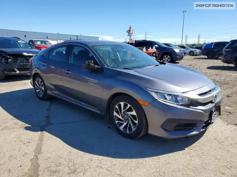 2HGFC2F70GH031516 — 2016 Honda Civic, zdjęcie 4 z Copart, Tył