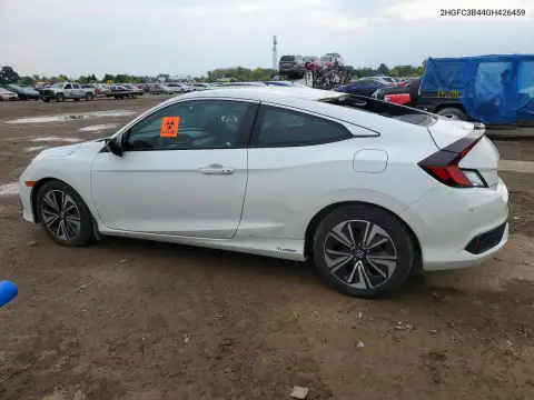2HGFC3B44GH426459 — 2016 Honda Civic, photo 2 from Copart 27.10.2026, Roof