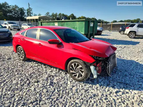 2HGFC2F56GH548236 — 2016 Honda Civic, фото 4 с аукциона Copart, Передняя часть