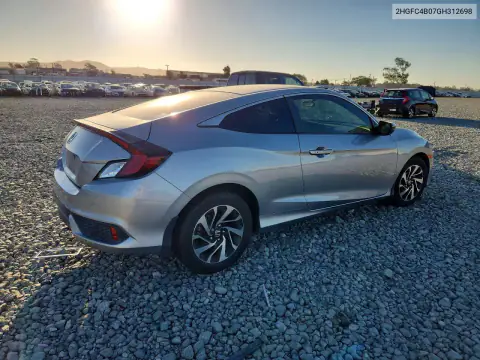 2HGFC4B07GH312698 — 2016 Honda Civic, foto 3 de Copart, Parte delantera