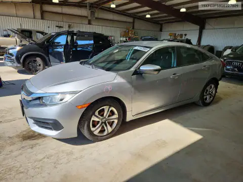19XFC2F58GE227809 — 2016 Honda Civic, უკანა ნაწილი, ფოტოები შეკეთებამდე