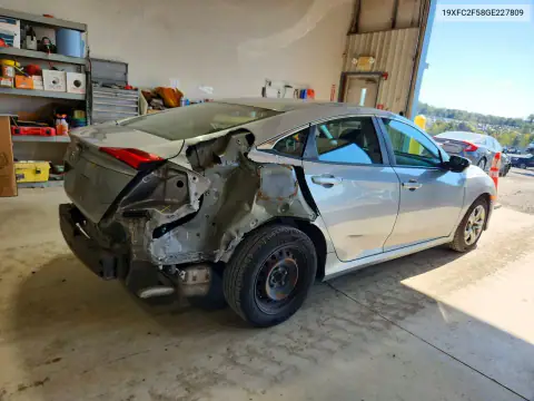 19XFC2F58GE227809 — 2016 Honda Civic, zdjęcie 3 z Copart 23.10.2026, Tył