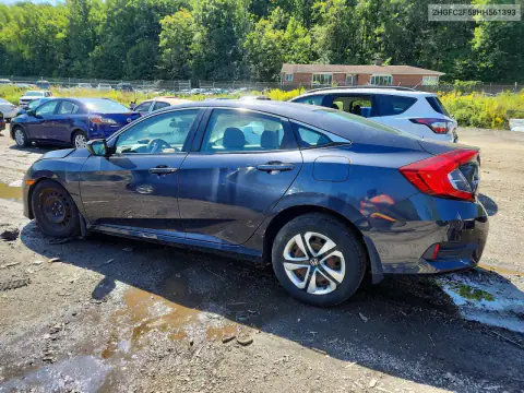 2HGFC2F58HH561393 — 2017 Honda Civic, zdjęcie 2 z Copart, Przód