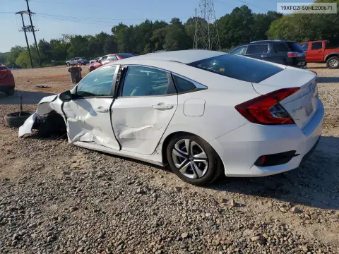 19XFC2F50HE200671 — 2017 Honda Civic, foto 2 de Copart 26.10.2026, Parte delantera