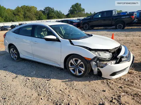 19XFC2F50HE200671 — 2017 Honda Civic, foto 4 de Copart 26.10.2026, Parte delantera