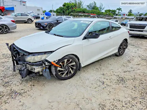 2HGFC4B00HH307537 — 2017 Honda Civic, Parte delantera, fotos antes de reparar