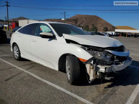 2017 Honda Civic Lx VIN 2HGFC2F57HH569663 фото 4