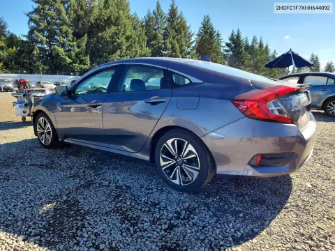 2017 Honda Civic Exl VIN 2HGFC1F7XHH644092 фото 2
