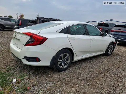 2017 Honda Civic Lx VIN 2HGFC2F50HH538402 фото 3