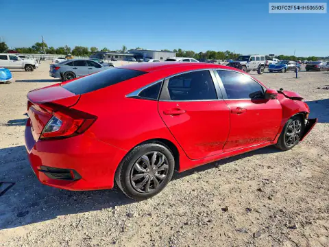 2HGFC2F54HH506505 — 2017 Honda Civic, фото 3 с аукциона Copart, ПЕРЕДНЯЯ ЧАСТЬ