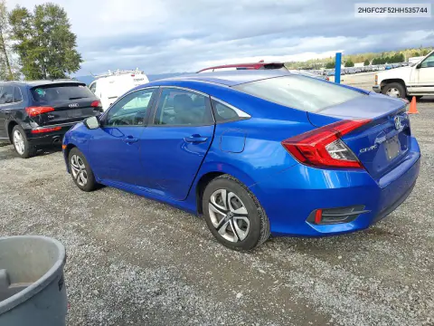 2017 Honda Civic Lx VIN 2HGFC2F52HH535744 фото 2