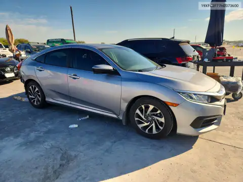 19XFC2F77HE073600 — 2017 Honda Civic, foto 4 de Copart, Parte trasera