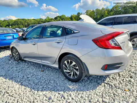 2HGFC2F70JH606964 — 2018 Honda Civic, წინა ნაწილი, ფოტოები შეკეთებამდე