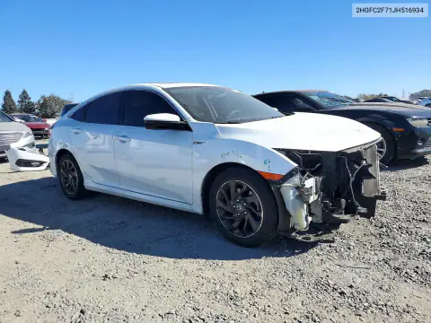 2HGFC2F71JH516934 — 2018 Honda Civic, ფოტო 4, Copart, წინა ნაწილი
