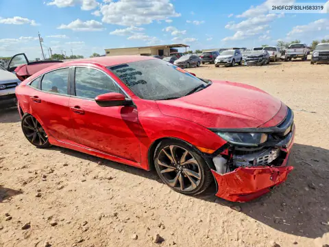 2HGFC2F83LH583319 — 2020 Honda Civic, foto 4 de Copart 29.10.2026, Daños en todo el vehículo