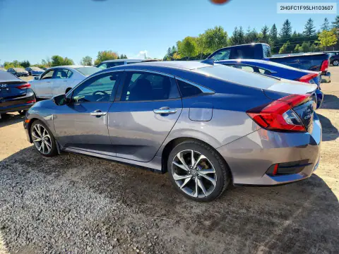 2020 Honda Civic Touring VIN 2HGFC1F95LH103607 фото 2