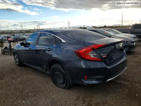 2020 Honda Civic Lx VIN 2HGFC2F64LH559870 фото 2