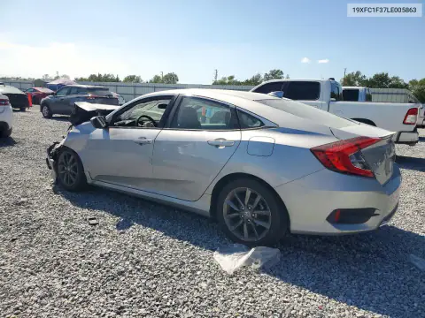 19XFC1F37LE005863 — 2020 Honda Civic, photo 2 from Copart, Front end