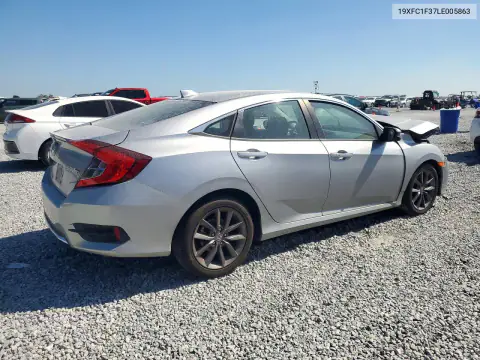 19XFC1F37LE005863 — 2020 Honda Civic, photo 3 from Copart, Front end