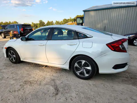 2HGFC2F65LH585345 — 2020 Honda Civic, photo 2 from Copart, Front end