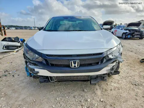 2HGFC2F61MH537407 — 2021 Honda Civic, Lateral, fotos antes de reparar