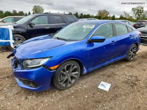 2HGFC2F84MH535572 — 2021 Honda Civic, Передняя часть, фото до ремонта