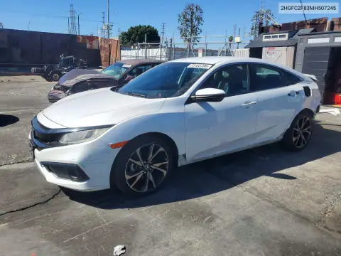 2HGFC2F83MH507245 Honda Civic 2021 — Rear end damage, before-repair photo