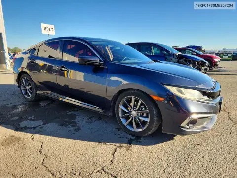 19XFC1F30ME207204 — 2021 Honda Civic, photo 4 from Copart, Side