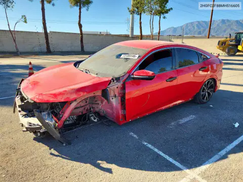2HGFC2F88MH516605 Honda Civic 2021 — Front end damage, before-repair photo