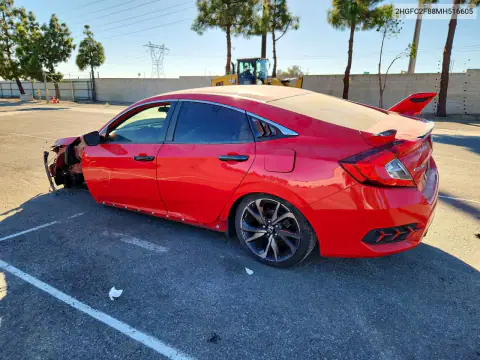 2HGFC2F88MH516605 — 2021 Honda Civic, photo 2 from Copart, Front end