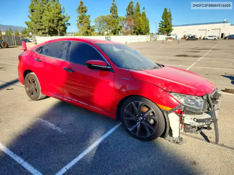 2HGFC2F88MH516605 — 2021 Honda Civic, photo 4 from Copart, Front end