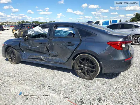 2HGFE2F55RH592774 — 2024 Honda Civic, photo 2 from Copart, Side