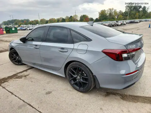 2HGFE4F84SH331504 — 2025 Honda Civic, photo 2 from Copart, Front end