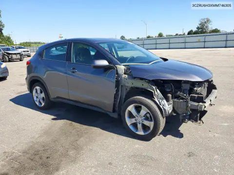 3CZRU6H3XMM746305 — 2021 Honda HR-V, photo 4 from Copart, Front end