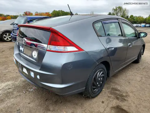 2012 Honda Insight Lx VIN JHMZE2H53CS001672 фото 3