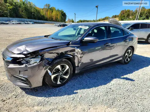 19XZE4F52ME001103 — 2021 Honda Insight, წინა ნაწილი, ფოტოები შეკეთებამდე