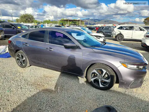 19XZE4F59ME011157 — 2021 Honda Insight, photo 4 from Copart, Rear end