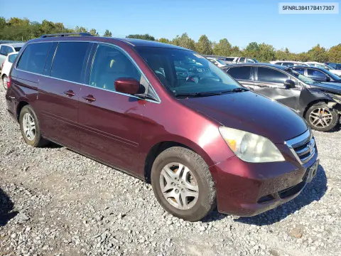2007 Honda Odyssey Ex VIN 5FNRL38417B417307 фото 4