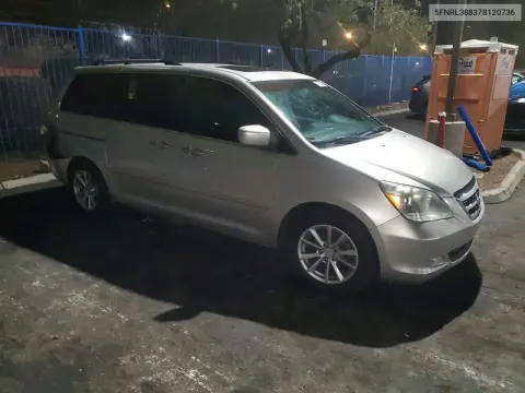 2007 Honda Odyssey Touring VIN 5FNRL38837B120736 фото 4