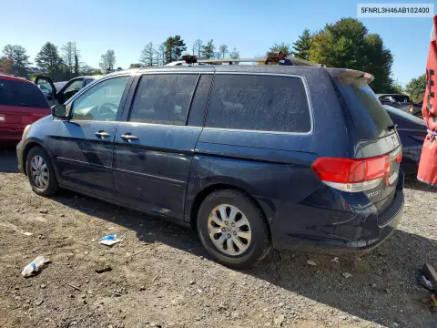 2010 Honda Odyssey Ex VIN 5FNRL3H46AB102400 фото 2