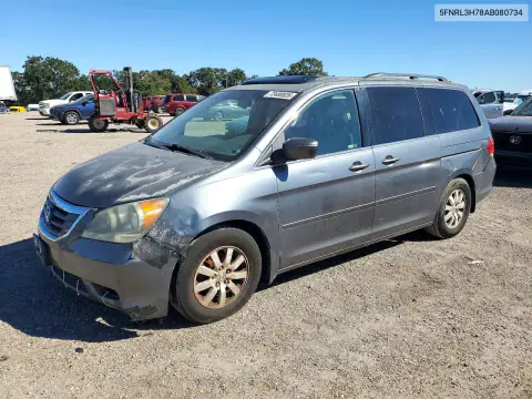 5FNRL3H78AB080734 — 2010 Honda Odyssey, Parte delantera, fotos antes de reparar